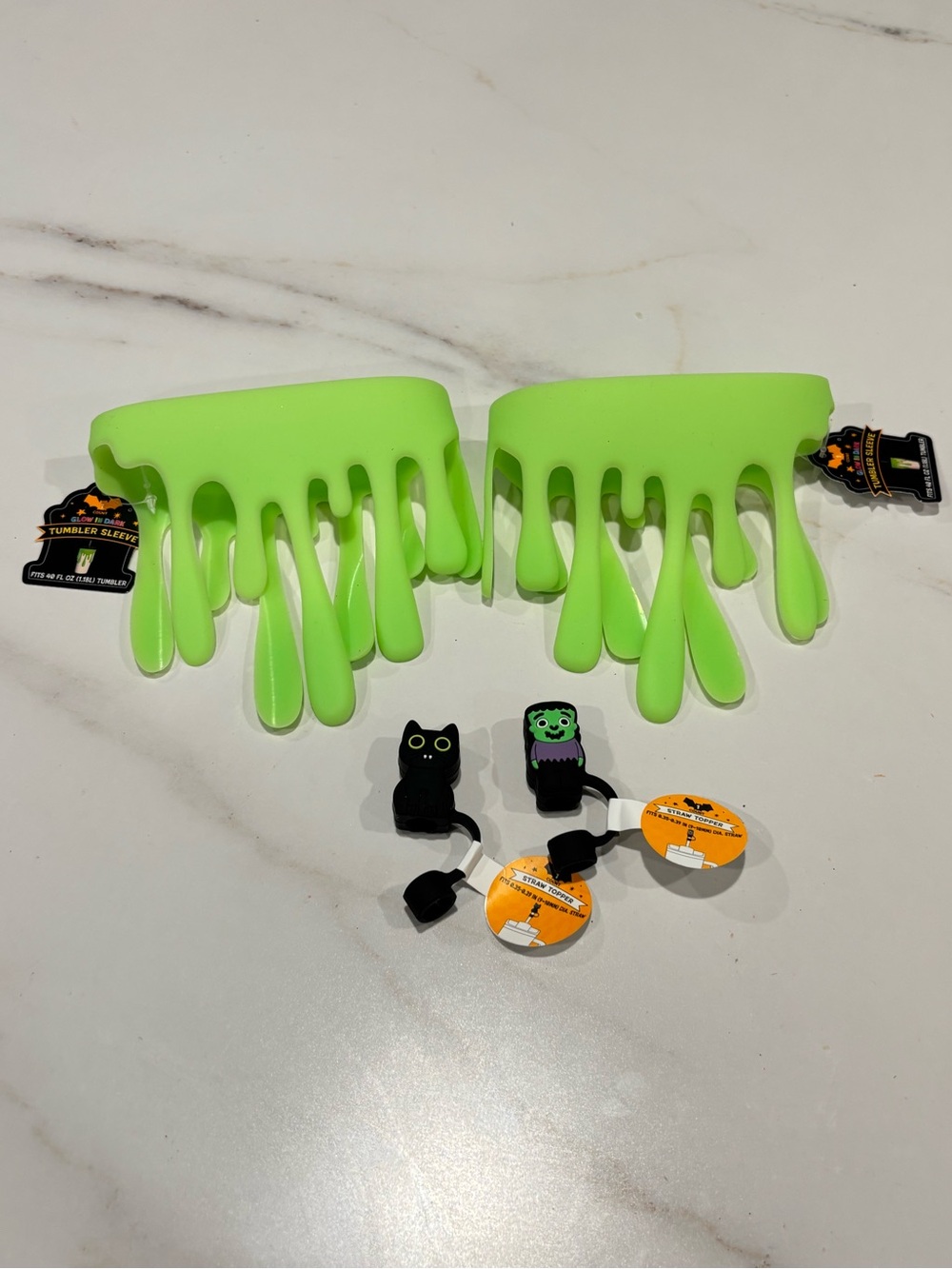 Target Glow in the Dark Halloween Tumbler Sleeves with Straw Toppers